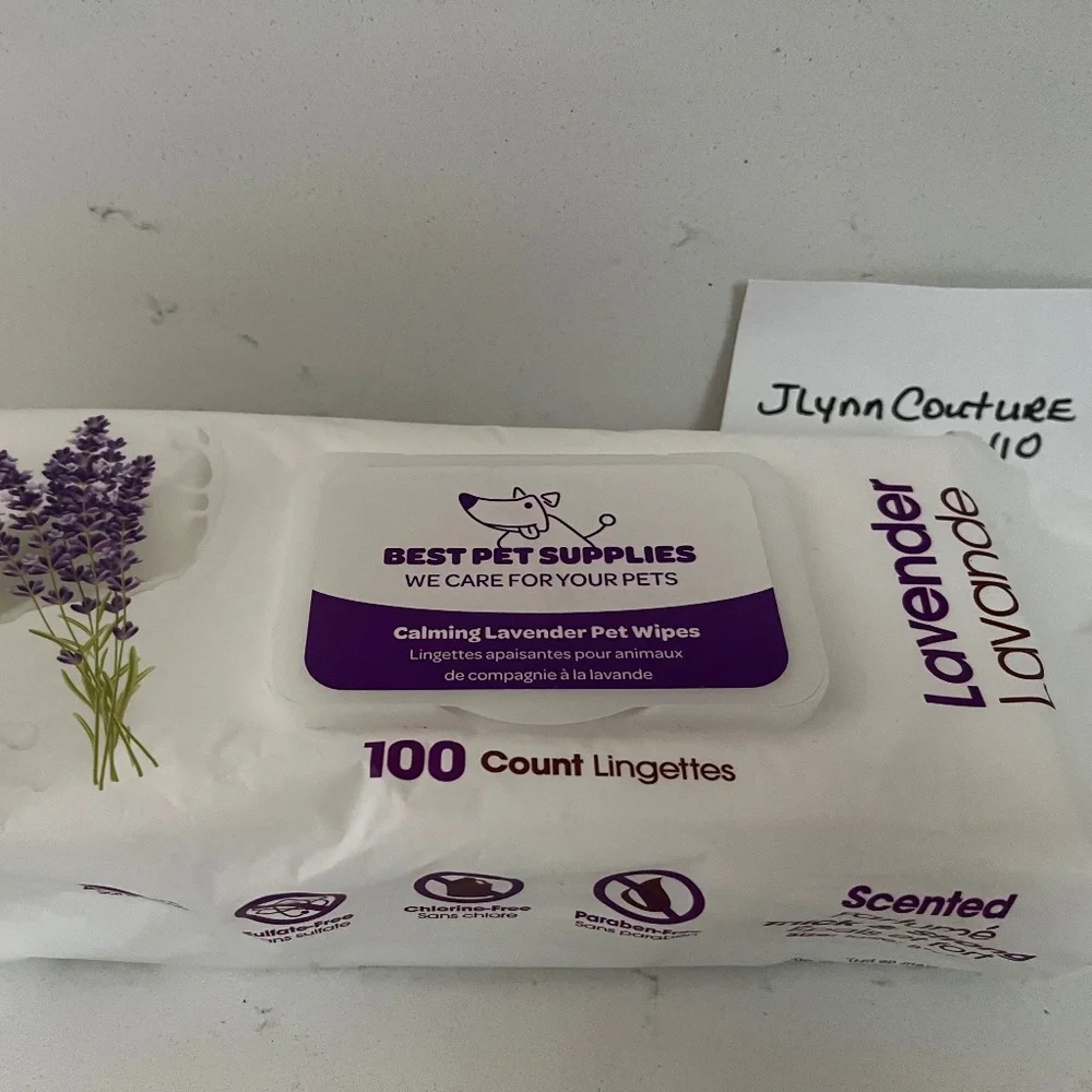 Best Pet wipes Calming Lavender 100 Count New!, Calming dog wipes large size